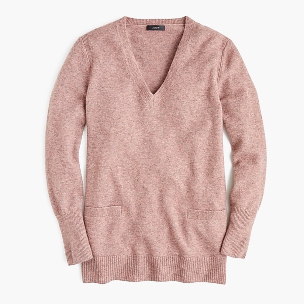 J. Crew V-Neck Front Pocket Tunic Sweater